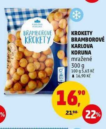 Penny Market Krokety bramborové karlova koruna, 300 g nabídka