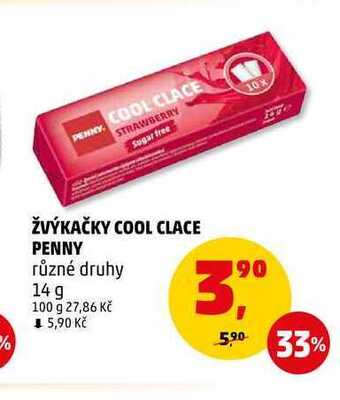 Penny Market Žvýkačky cool clace penny, 14 g nabídka
