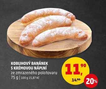 Koblihový banánek s krémovou náplní, 75 g