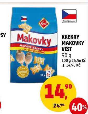Penny Market Krekry makovky vest, 90 g nabídka