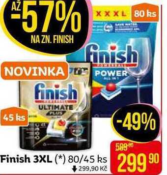 Teta Finish tablety do myčky 80 ks, vybrané druhy nabídka