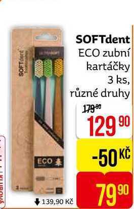 Teta Softdent eco zubní kartáčky 3 ks, různé druhy nabídka