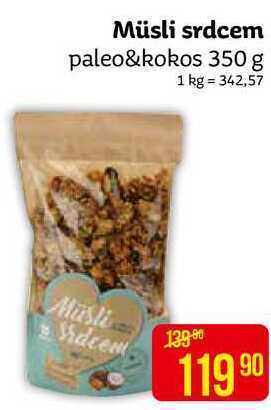 Teta Müsli srdcem paleo&kokos 350 g nabídka