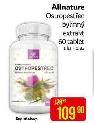Teta Allnature ostropestřec bylinný extrakt 60 tablet nabídka