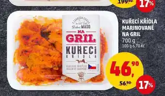 Penny Market Kuřecí křídla marinované na gril, 700 g nabídka