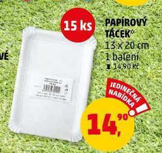 Penny Market Papírový tácek, 15 ks nabídka