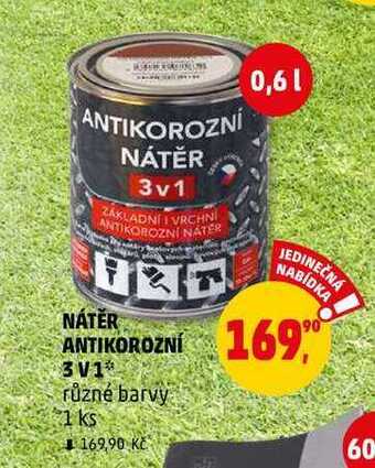Penny Market Nátěr antikorozní 3 v 1, 0,6 l nabídka