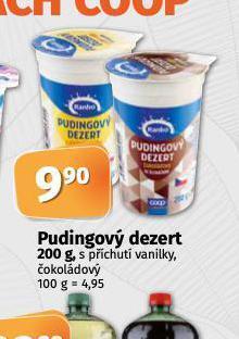 Coop Pudingový dezert nabídka