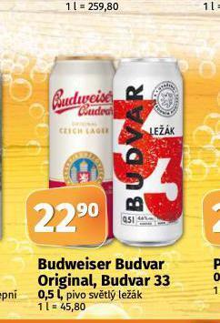 Coop Pivo budweiser budvar original nabídka