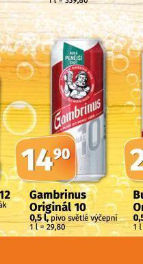 Coop Pivo gambrinus originál nabídka