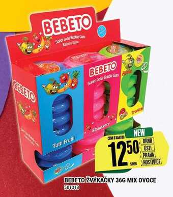 Tamda Foods Bebeto žvýkačky 36g mix ovoce 501318 nabídka