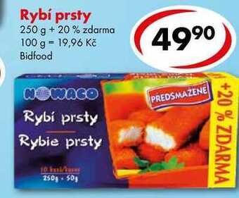 CBA Rybí prsty, 250 g + 20% zdarma nabídka