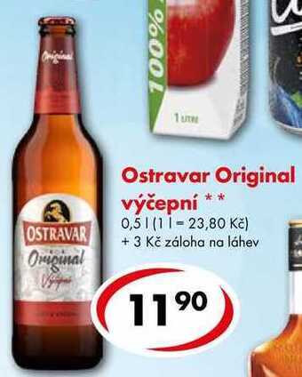 CBA Ostravar original výčepní, 0,5 l nabídka
