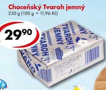 CBA Choceňský tvaroh jemný, 250 g nabídka