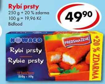 CBA Rybí prsty, 250 g + 20% zdarma nabídka
