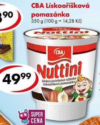 CBA Cba lískooříšková pomazánka, 350 g nabídka
