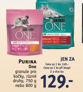 Rossmann Purina one granule pro kočky nabídka