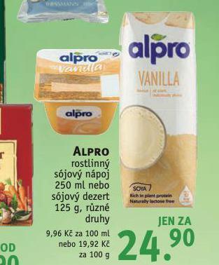 Rossmann Alpro rostlinný sójový nápoj nabídka