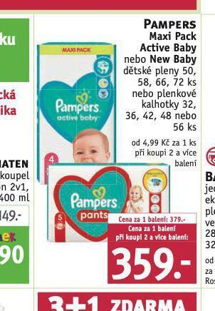 Rossmann Pampers dětské plenky nabídka