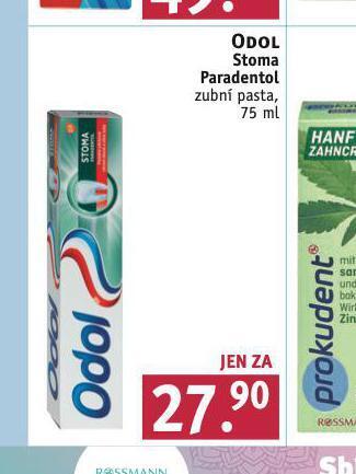Rossmann Odol stoma paradentol zubní pasta nabídka