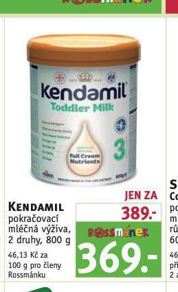 Rossmann Kendamil pokračovací mléčný výživa nabídka