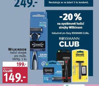 Rossmann Wilkinson holicí strojek nabídka