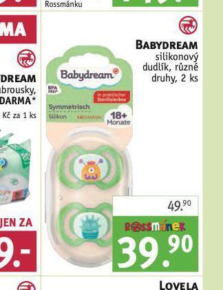Rossmann Babydream silikonový dudlík nabídka