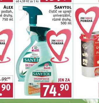 Rossmann Sanytol čistič ve spreji nabídka