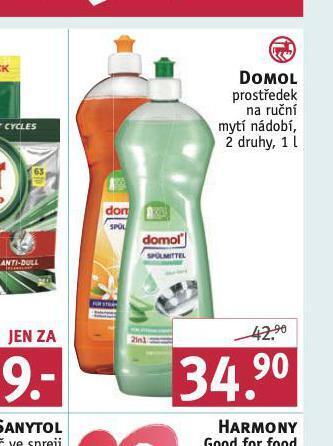 Rossmann Domol prostředek na ruční mytí nádobí nabídka