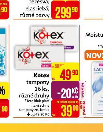 Teta Kotex tampony nabídka