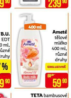 Teta Ameté tělové mléko nabídka