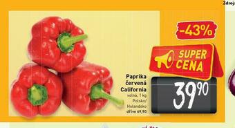 Billa Paprika červená nabídka