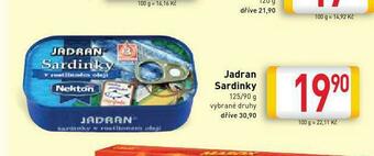 Billa Jadran sardinky nabídka