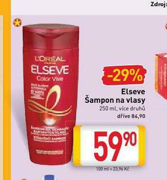 Billa Elseve šampon na vlasy nabídka