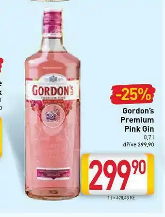 Billa Gordon&#039;s premium pink gin nabídka