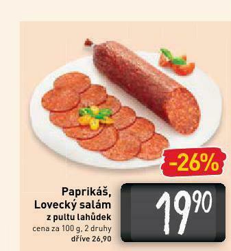 Billa Paprikáš nabídka