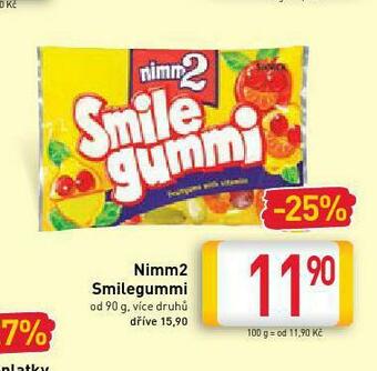 Billa Nimm2 smile gummi nabídka