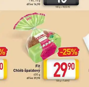 Billa Fit špaldový chléb nabídka
