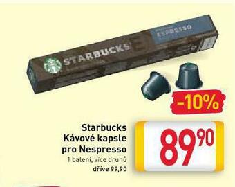 Billa Starbucks kávové kapsle nabídka