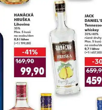 Kaufland Hanácká hruška lihovina nabídka