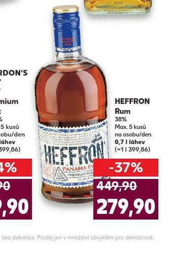 Kaufland Heffron rum nabídka