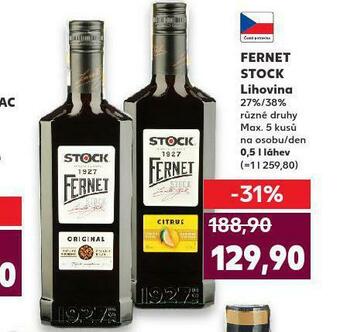 Kaufland Fernet stock lihovina nabídka