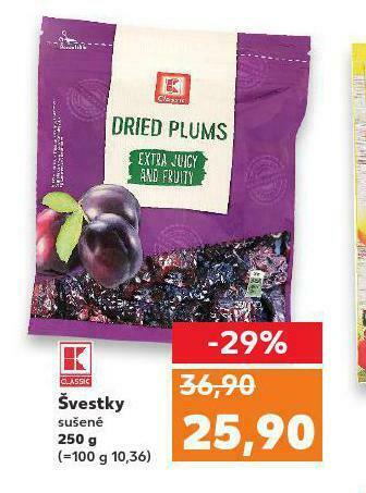 Kaufland Švestky sušené nabídka