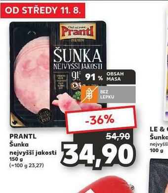 Kaufland Prantl šunka nejvyšší jakosti nabídka