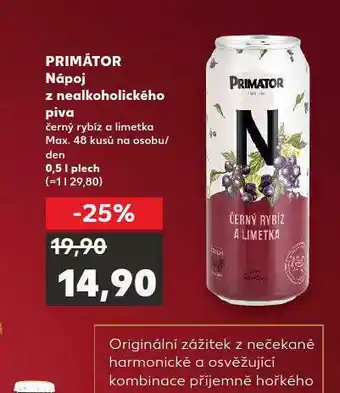 Kaufland Primátor nápoj z nealkoholického piva nabídka
