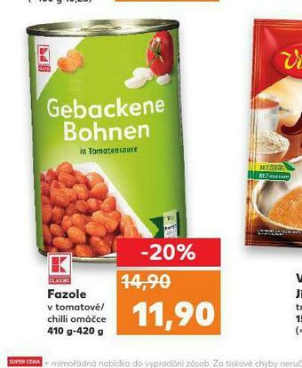 Kaufland Fazole nabídka