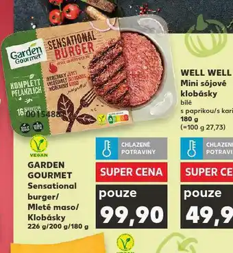 Kaufland Garden gourmet sensational burger / mleté maso / klobásky nabídka