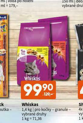 Terno Whiskas granule pro kočky nabídka