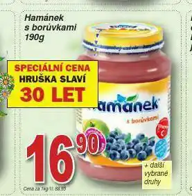 Lidl Hamánek s borůvkami nabídka