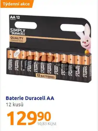 Action Baterie Duracell AA 12 kusů nabídka